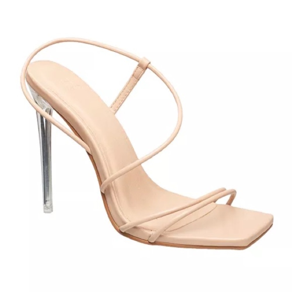 HALSTONS Nude Women's Wizard Multi Strap Party Heels Sandal